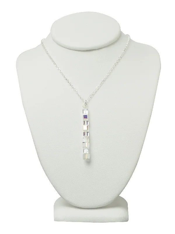 vintage necklaces for women-Crystal Line Necklace