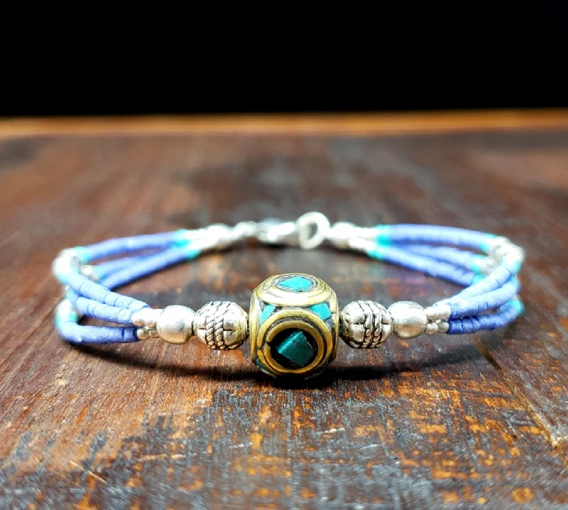 elegant bracelets for women-Tibetan Lapis Azura Bracelet