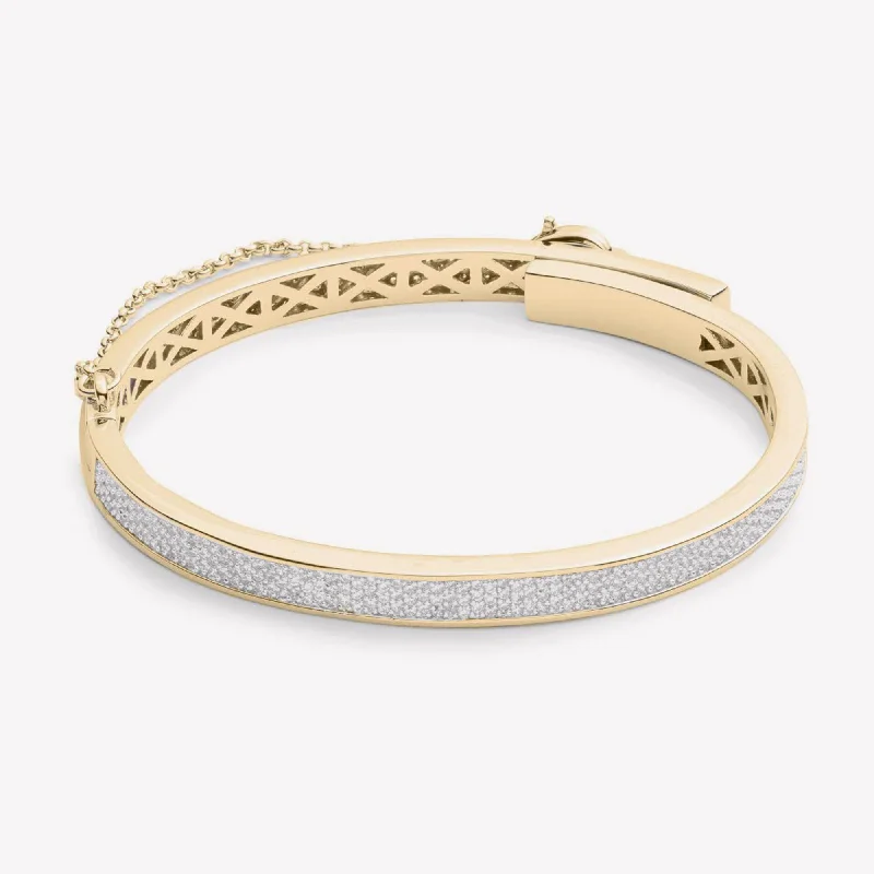 adjustable bracelets for women-PAVÉ THIN SAFETY CHAIN BRACELET