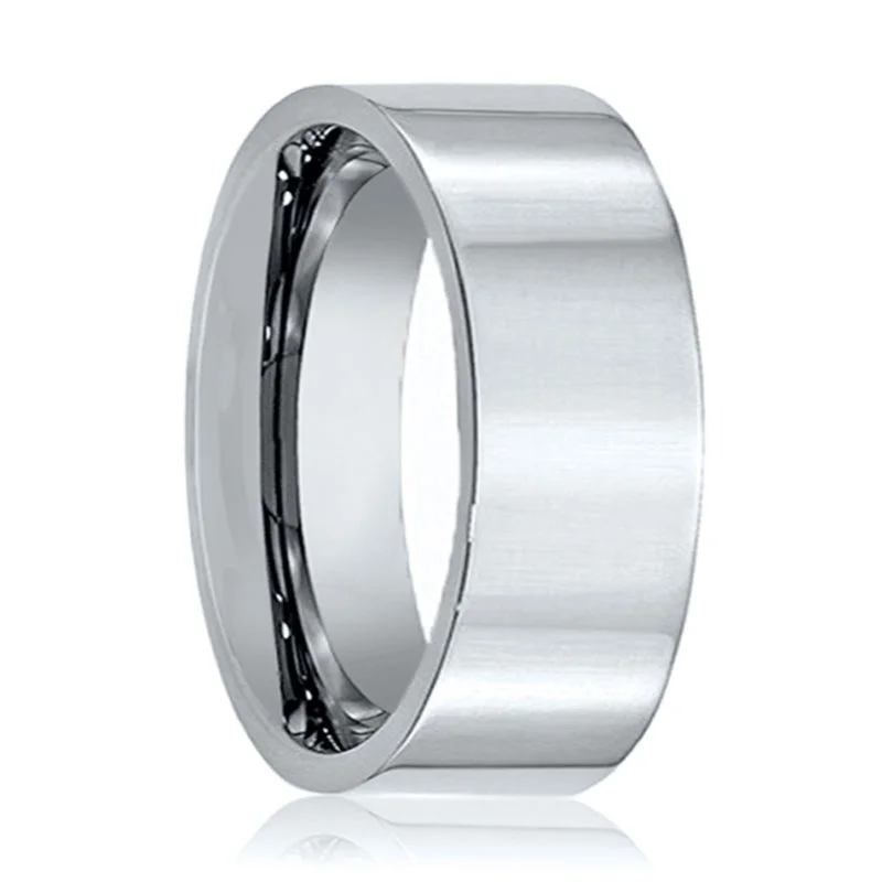 designer vintage engagement rings for women-BRAWLER | Tungsten Ring Flat Pipe Cut