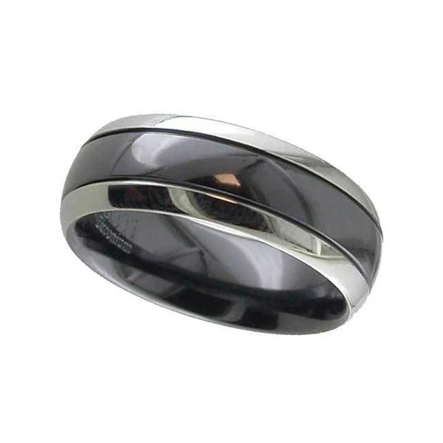 affordable engagement rings for women-Zirconium Wedding Ring - Z125GRB