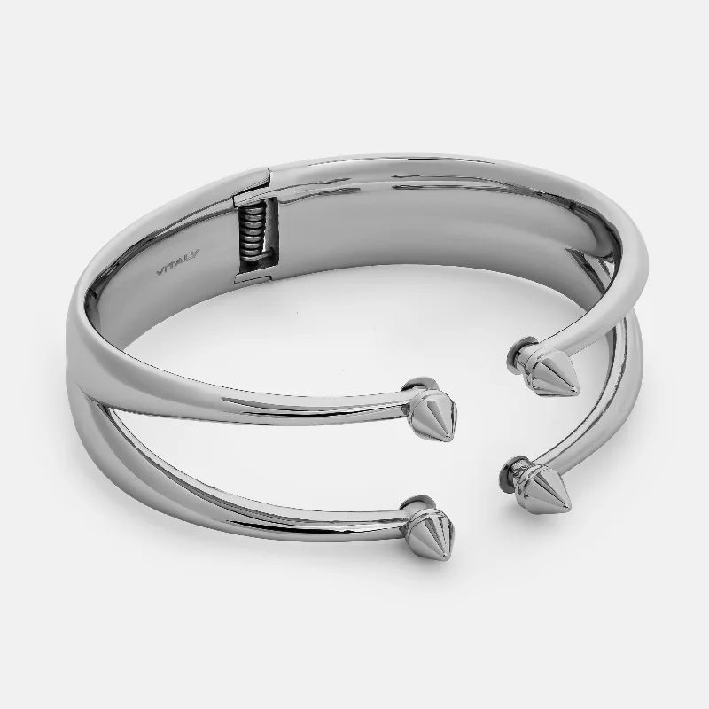 sterling silver bangles for women-Splinter