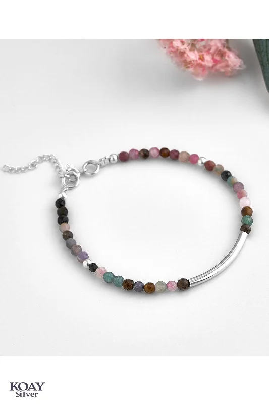 vintage bracelets for women-Rainbow Tourmaline Bracelet