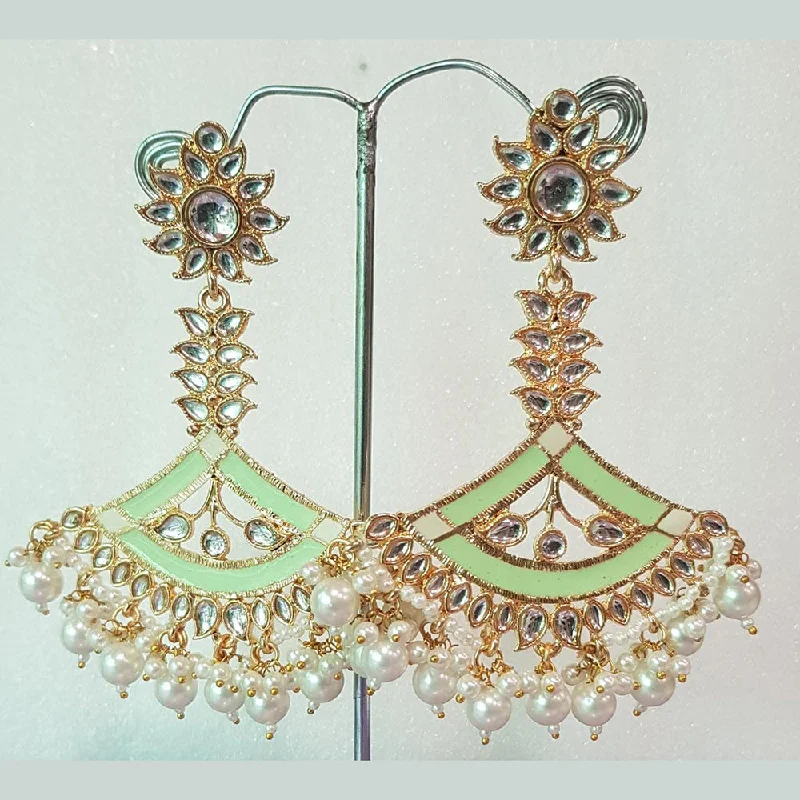 colorful gemstone earrings for women-Shreeji Gold Plated Dangler Earrings