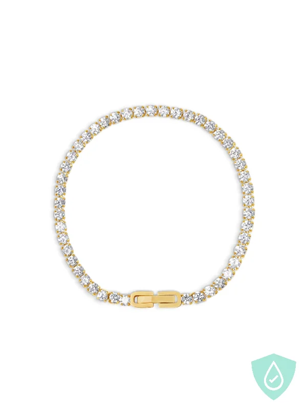 wedding bangles for women-White Tennis Bracelet