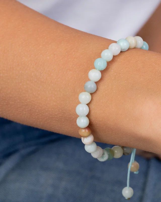 bangle bracelets for women-Amazonite Stones Bracelet (02)