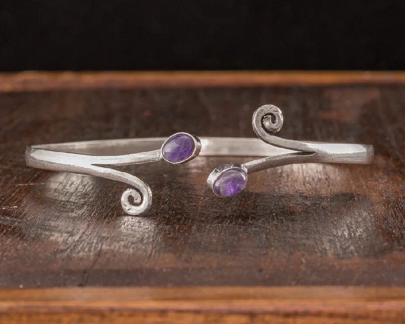 pearl bracelets for women-Winds of Amethyst Arm Cuff