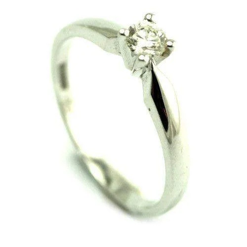 custom engagement rings for women-18ct White Gold 0.20ct Diamond Engagement Ring - XYR6731