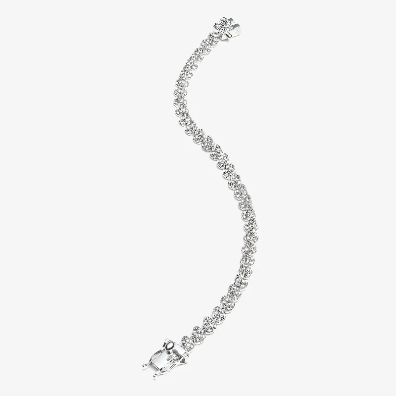 bangles for everyday wear-PAVÉ CONE TENNIS BRACELET