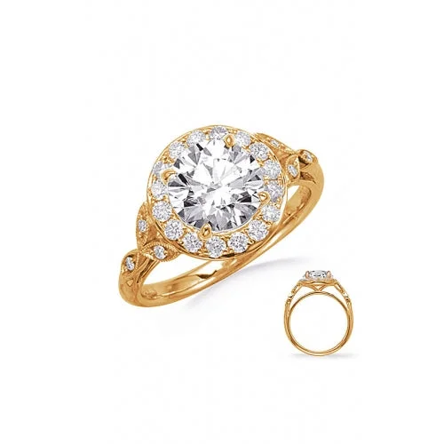 S Kashi & Sons Halo -Round Engagement Ring EN7930-1YG