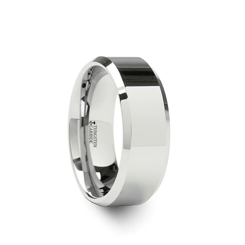 forever engagement rings for women-LINCOLN | Tungsten Ring White