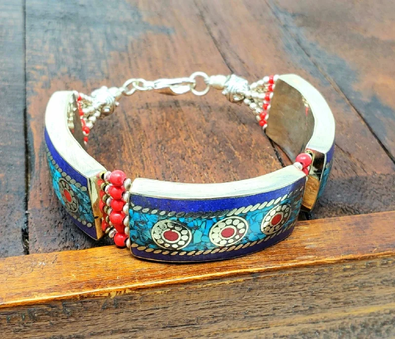 custom gold bangles for women-Tibetan Maha Mosaic Bracelet