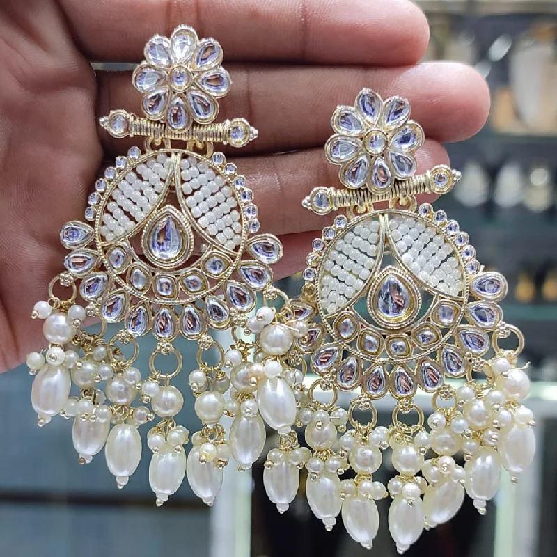 chic earrings for women-Manisha Jewellery Gold Plated Jhumki Earrings