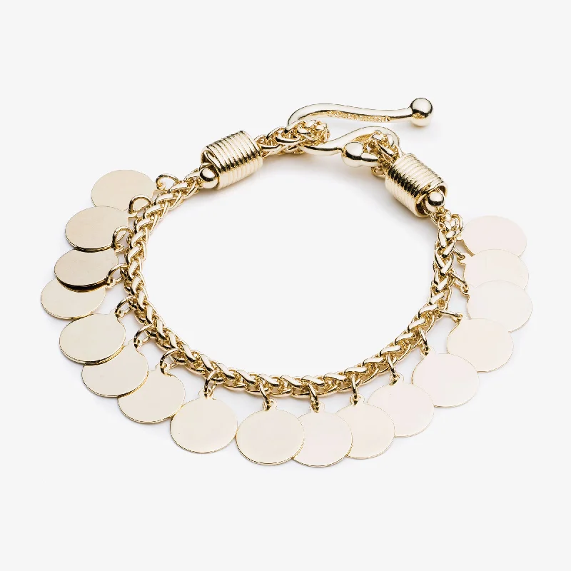 gold bracelets for women-IOS COIN BRACELET