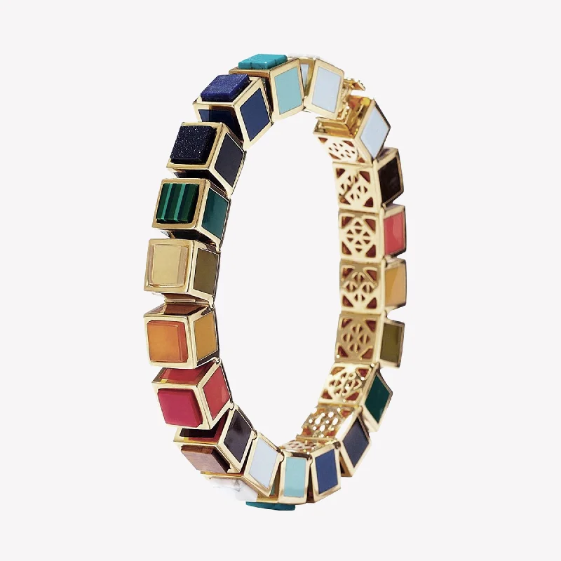 trendy bangles for women-CUBE BRACELET - PRISM