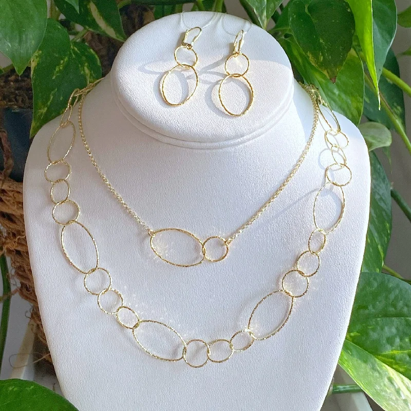 bold necklaces for women-Modern Shapes Gold Collection