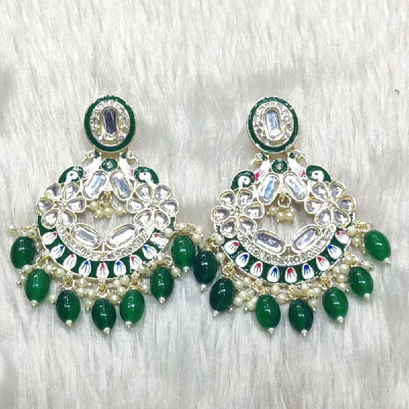 gold stud earrings for women-Manisha Jewellery Gold Plated Kundan Stone Dangler Earrings