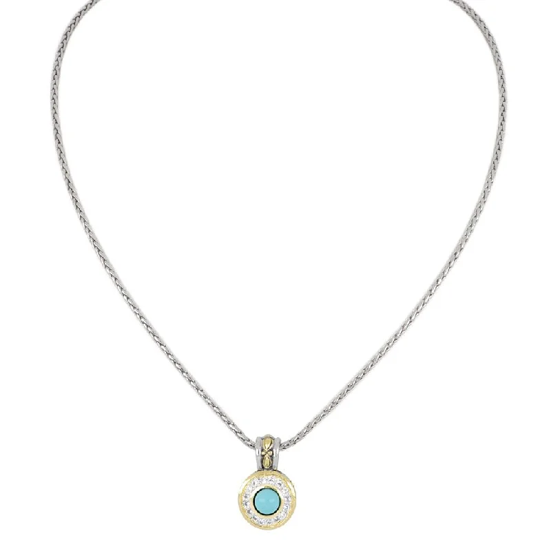 unique necklaces for women-Perola Turquoise PavE Necklace