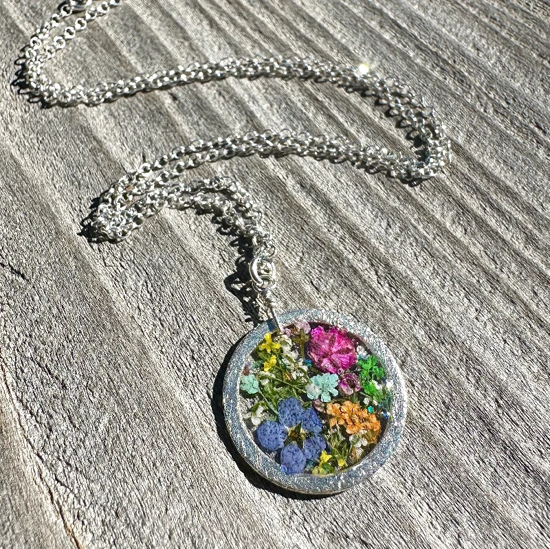 gemstone pendant necklaces for women-Botanical Garden Necklace - BG 170