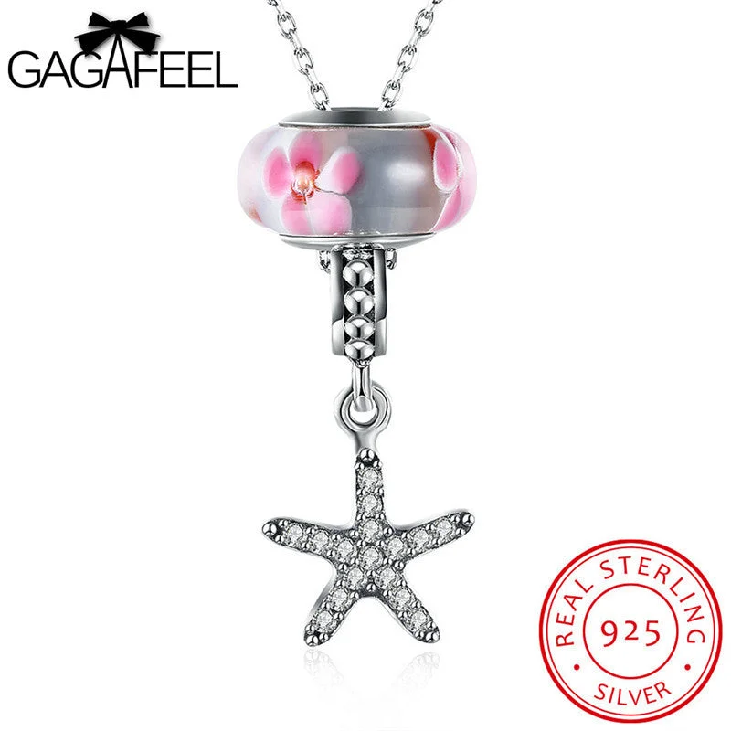 trendy gold necklaces for women-GAGAFEEL Star Statement Necklace 925 Sterling Silver Necklaces & Pendants