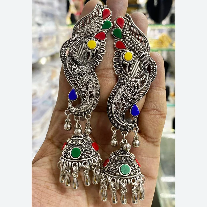 cute earrings for women-Manisha Jewellery Silver Plated Jhumki Earrings