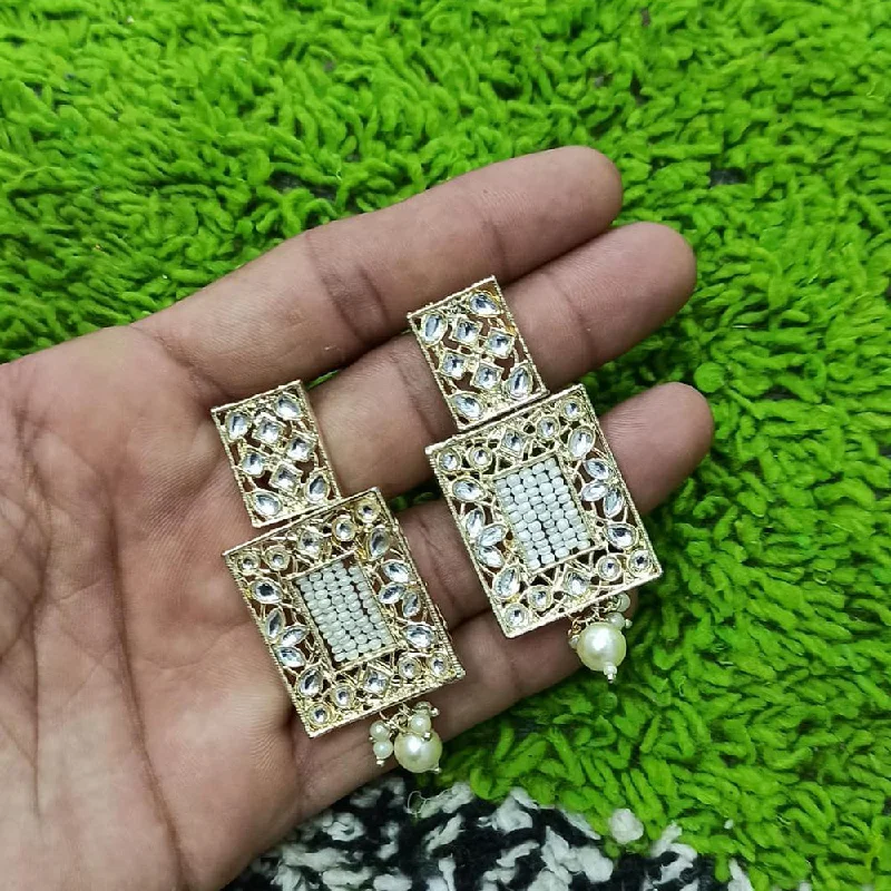 silver dangle earrings for women-Manisha Jewellery Gold Plated Dangler Earrings