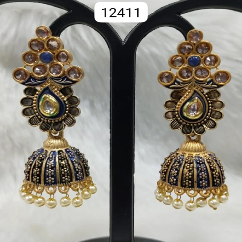 diamond earrings for women-Infinity Jewels Gold Plated Austrian Stone Jhumki Earrings