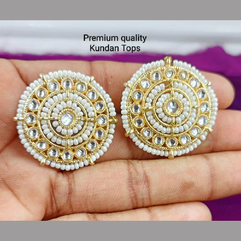 diamond drop earrings for women-Manisha Jewellery Gold Plated Kundan Stone Stud Earrings