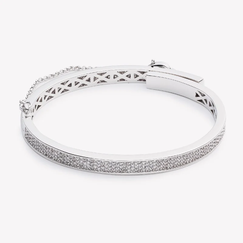 custom bracelets for women-PAVÉ THIN SAFETY CHAIN BRACELET