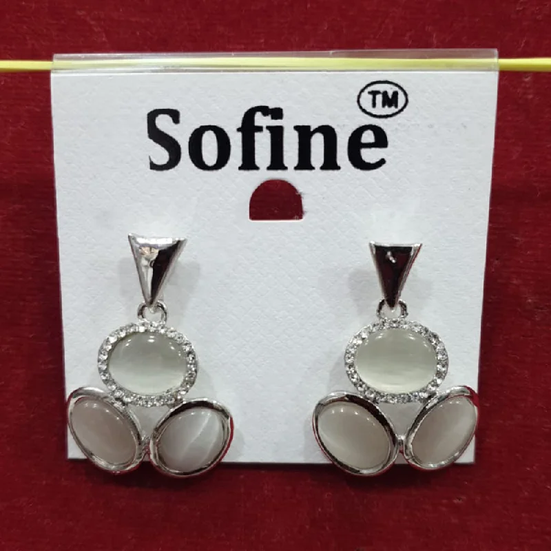 bridal earrings for women-Sofine Silver Plated Stud Earrings