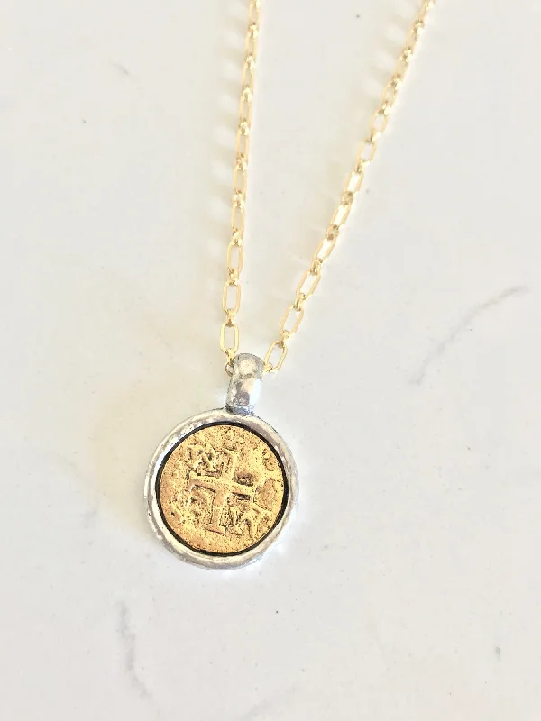 oval necklaces for women-Faith Coin Necklace