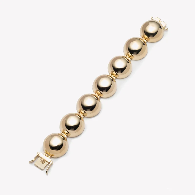 dainty gold bangles for women-LARGE DOME BRACELET