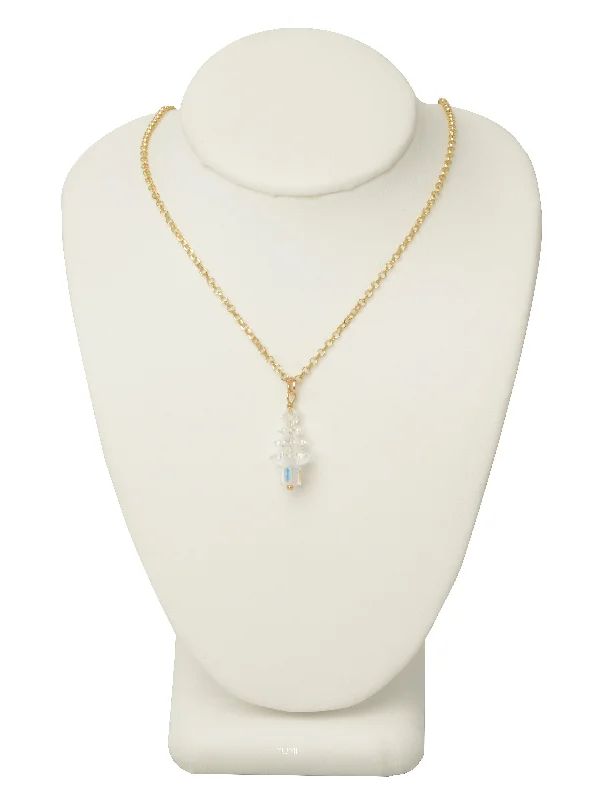 thick chain necklaces for women-Crystal Tree Necklace - SMALL