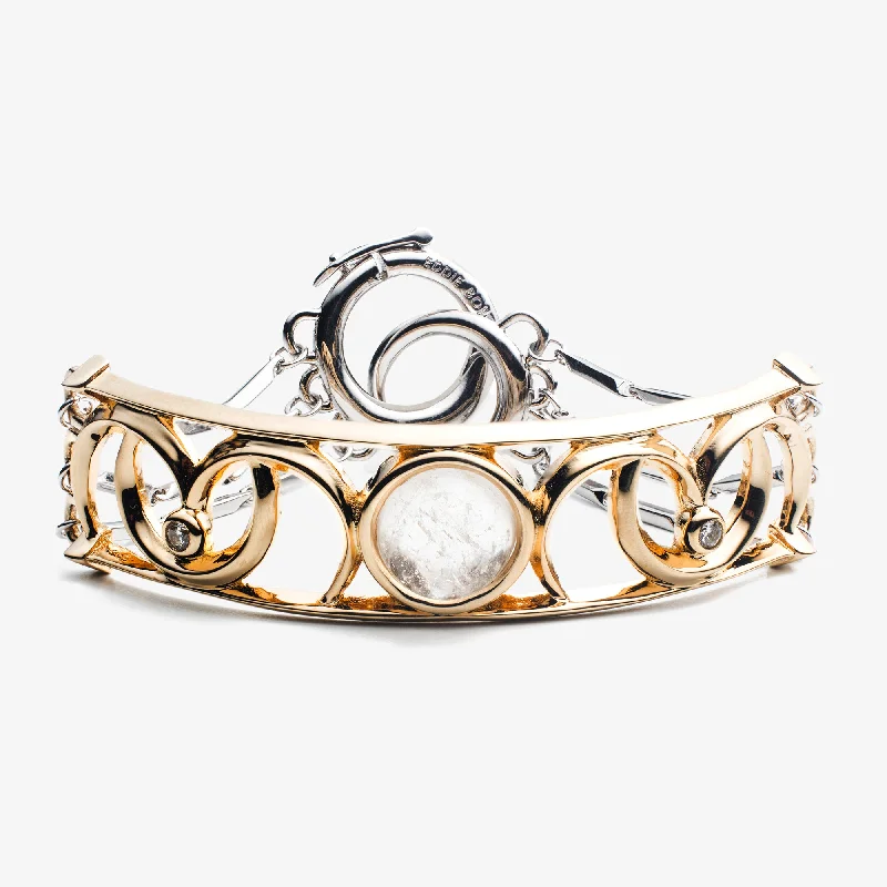 designer bangles for women-SIBYL PLATE BRACELET - QUARTZ