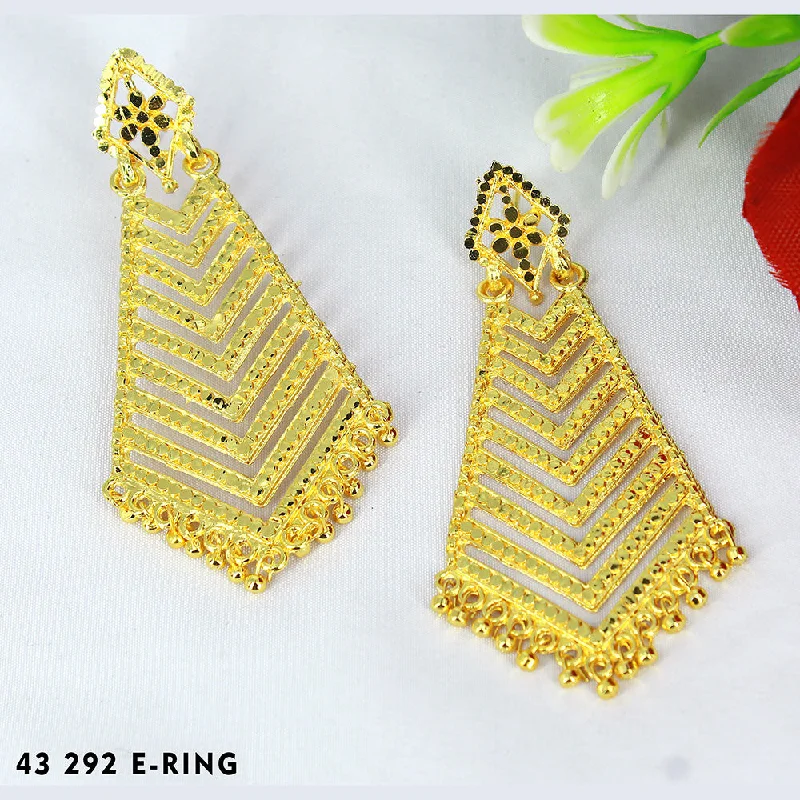 exclusive earrings for women-Mahavir Dye Gold Dangler Earrings