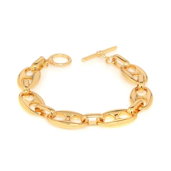 custom gold bangles for women-Interlock Bracelet