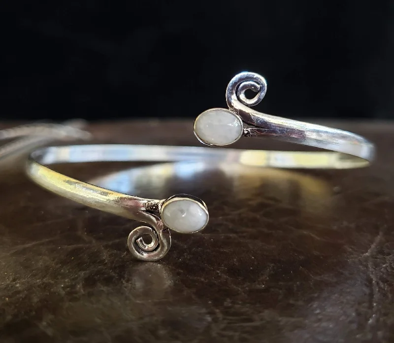 designer bangles for women-Winds of Moonstone Arm Cuff