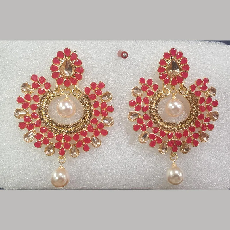 gold earrings for women-Shreeji Gold Plated Dangler Earrings