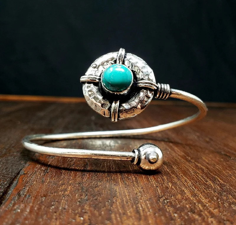 leather bracelets for women-Turquoise Shield Bracelet