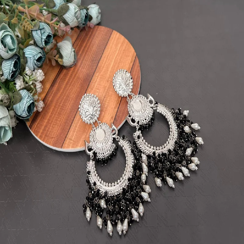 handmade earrings for women-Akruti Collection Silver Plated Dangler Earrings