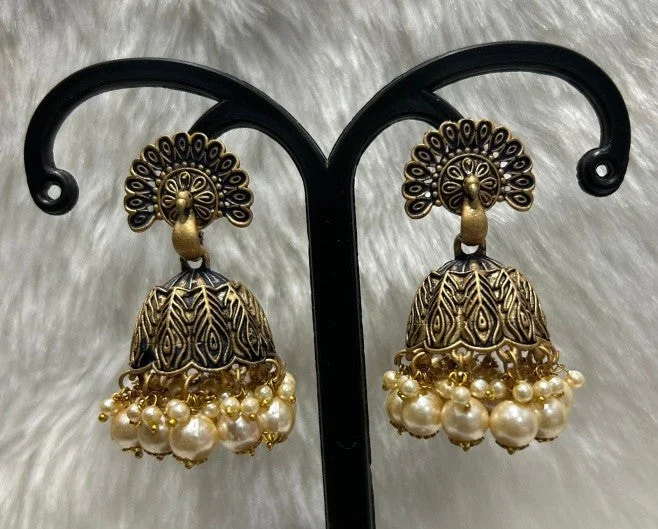 trendy earrings for women-Infinity Jewels Gold Plated Jhumki Earrings