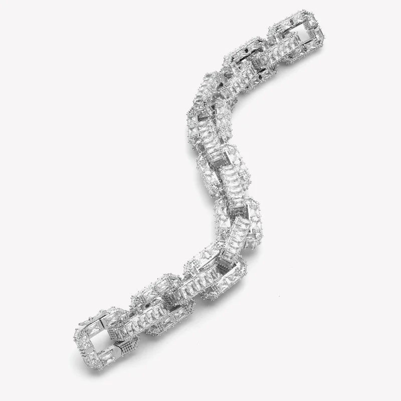 diamond bracelets for women-LARGE ESTATE SUPRA LINK BRACELET