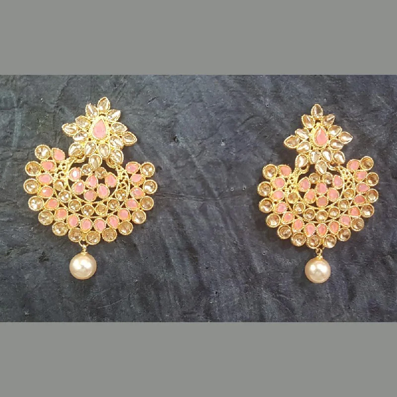 drop earrings for women-Shreeji Gold Plated Dangler Earrings