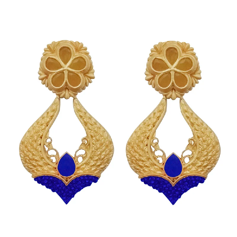 affordable stud earrings for women-Amina Creation Gold Plated Dangler Earrings