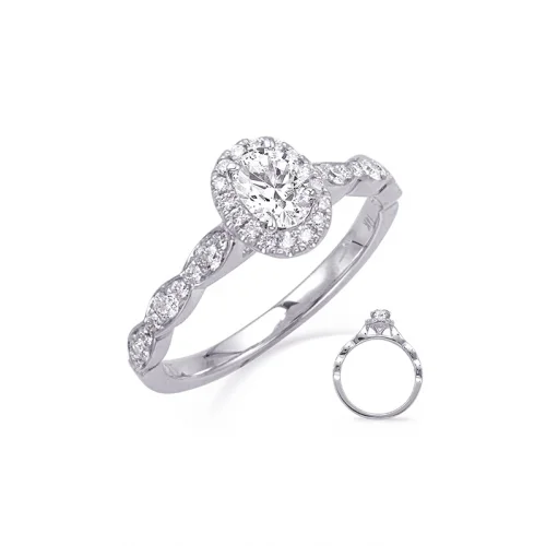 S Kashi & Sons Halo - Oval Engagement Ring EN8331-6X4MWG