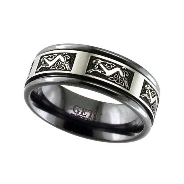 luxury solitaire engagement rings for women-Zirconium Celtic Wedding Ring -  4017RB-CD1