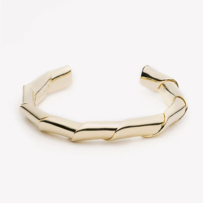 statement bracelets for women-SCROLL CUFF BRACELET