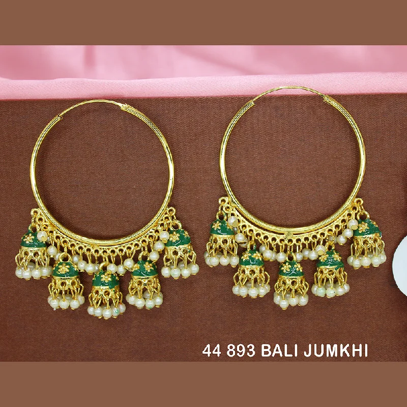 vintage earrings for women-Mahavir Gold Plated Jhumki Earrings