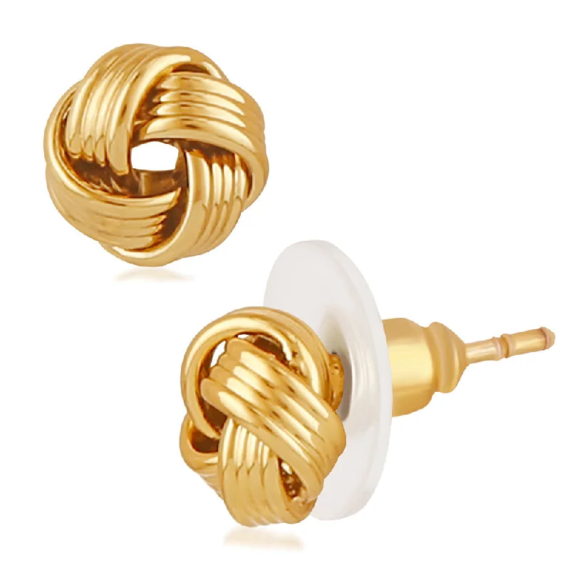 luxury earrings for women-Mahi Gold Plated Push Back Piercing Stud / Tops Single Mens Earrings (BB1101017G)