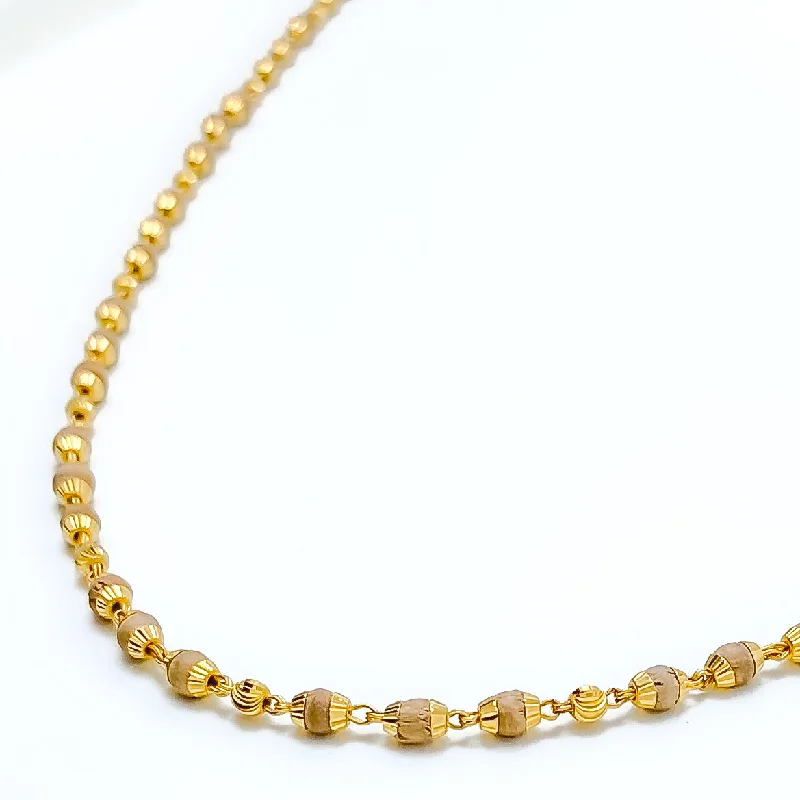 beaded necklaces for women-Opulent 22k Gold Tulsi Mala - 26"